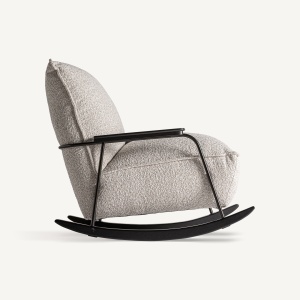 FOTOLIU BALANSOAR ZWELM 36102, BEJ/NEGRU, CONFECTIONAT DIN POLIESTER, LEMN DE PIN SI DE FRASIN, STIL MODERN - Img 3