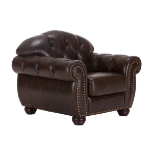 FOTOLIU CHESTERFIELD, DIN LEMN SI PIELE NATURALA, CULOARE MARO, ARTIM SELECTION - Img 6