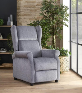 FOTOLIU CONFORTABIL AGUSTIN, GRI, TAPITERIE DIN STOFA, CU FUNCTIE DE RABATARE, STIL MODERN