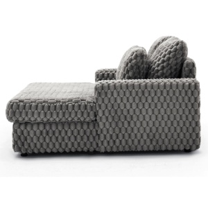 FOTOLIU CONFORTABIL, ARTIM MEBLE, REALIZAT DIN MATERIAL TEXTIL PLUS GRI SI LEMN, STIL MODERN - Img 7