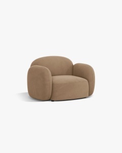 FOTOLIU CONFORTABIL BLAIR, 119X 95, BEJ MIGDALA, CU TAPITERIE DIN TEXTIL CATIFEA CASINO, MICADONI