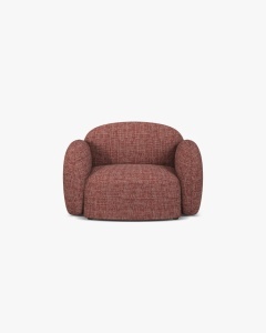 FOTOLIU CONFORTABIL BLAIR, 119X 95, ROSU, CU TAPITERIE DIN TEXTIL STRUCTURAT BALTIMORE, MICADONI