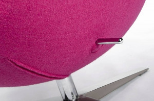 FOTOLIU CONFORTABIL EGG SZEROKI, FUCHSIA 11/CROM, DIN CASMIR SI METAL, STIL MODERN - Img 4