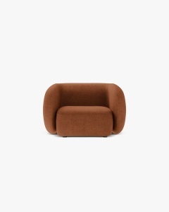 FOTOLIU CONFORTABIL KATE, CARAMIZIU, 108X89 CM, TAPITAT CU TAPITERIE DIN TEXTIL BOUCLE BALOO, MICADONI - Img 2