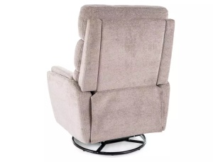 FOTOLIU CONFORTABIL RECLINER SI FUNCTIE DE PIVOTARE, ARGOS RAVEN, BEJ INCHIS 30, TAPITERIE DIN TEXTIL, STIL MODERN - Img 4