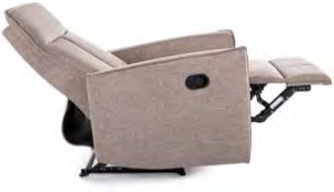 FOTOLIU CONFORTABIL RECLINER SI FUNCTIE DE PIVOTARE, NIKOS BREGO, BEJ 22, TAPITERIE DIN TEXTIL, STIL MODERN - Img 2