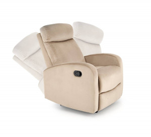 FOTOLIU CONFORTABIL WONDER, BEJ, TAPITERIE DIN CATIFEA, CU FUNCTIE DE RABATARE, STIL MODERN - Img 3