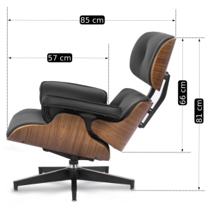 FOTOLIU CU TABURET, ARTIM, NEGRU/NATUR, MATERIAL LEMNOS, METAL SI PIELE ECO, STIL MODERN - Img 9