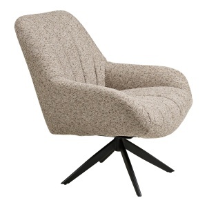 FOTOLIU DE RELAXARE ROTATIV GRANDOLA, DIN METAL SI TEXTIL, CULOARE GRI, HOUSE NORDIC - Img 4