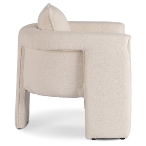 FOTOLIU DEOSEBIT, ARTIM MEBLE, REALIZAT DIN MATERIAL BOUCLE CREM SI METAL, STIL MODERN - Img 3