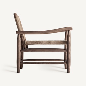 FOTOLIU DRIEDORF 37019, MARO NATURAL, CONFECTIONAT DIN LEMN DE HEVEA SI IMPLETITURA DE FRANGHIE, STIL MODERN - Img 3