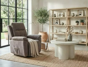 FOTOLIU ELECTRIC RABATABIL, STIL MOGAN, GRI 07, CU TAPITERIE DIN TEXTIL RAVEN, STIL MODERN