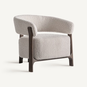 FOTOLIU KELAN, REALIZAT DIN LEMN DE FRASIN SI TEXTIL, CULOARE BEJ/GRI, REALIZAT MANUAL, VICAL HOME