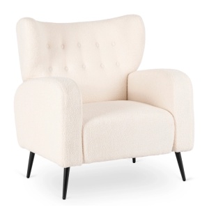 FOTOLIU LIVING NICO, REALIZAT DIN METAL SI TEXTIL BOUCLE, CULOARE CREM, ARTIM MEBLE