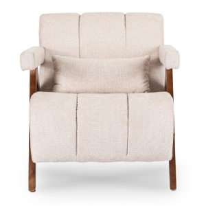 FOTOLIU LIVING RENATO, REALIZAT DIN LEMN SI TEXTIL, CULOARE BEJ/NUC, ARTIM MEBLE - Img 3