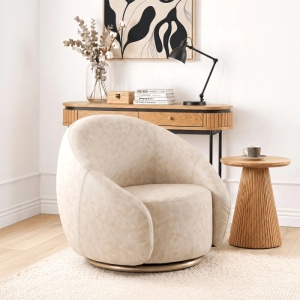 FOTOLIU LIVING ROTATIV GIULIO, REALIZAT DIN METAL SI PIELE ECO, CULOARE CREM, ARTIM MEBLE - Img 2