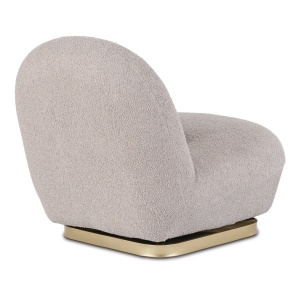 FOTOLIU LIVING ROTATIV SONNY, REALIZAT DIN METAL SI TEXTIL BOUCLE, CULOARE GRI/AURIU, ARTIM MEBLE - Img 7