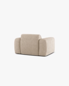 FOTOLIU LOUNGE MOLINO, 100X108, BEJ, CU TAPITERIE DIN TEXTIL BOUCLE BALOO, MICADONI - Img 3