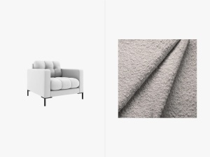 FOTOLIU MAMAIA GRI DESCHIS, CU TAPITERIE BOUCLE BALOO, MICADONI