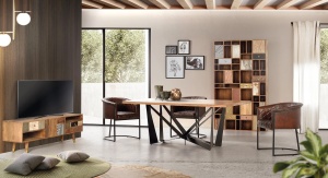 FOTOLIU MODERN BITONTO 76CM, REALIZAT DIN METAL SI PIELE, CULOARE MARO/NEGRU, GINER Y COLOMER - Img 7