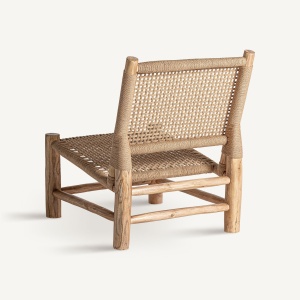 FOTOLIU MOUZAKI 34290, BEJ SI NATURAL, CONFECTIONAT DIN LEMN DE TEC SI CANEPA, STIL MODERN - Img 3