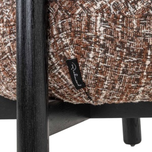 FOTOLIU ORNELLA HAZEL, 214211, MARO/NEGRU, CONFECTIONAT DIN PAL, SPUMA, LEMN DE PIN SI 100% POLIESTER, STIL MODERN - Img 5