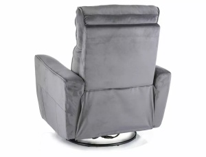 FOTOLIU PIVOTANT HELIOS, GRI BLUVEL 14, TAPITERIE DIN CATIFEA, CU FUNCTIE DE RABATARE, MASAJ SI PORT USB - Img 4
