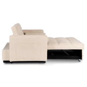 FOTOLIU RABATABIL, ARTIM MEBLE, CU SPATIU DE SOMN, REALIZAT DIN TEXTIL CREM, STIL MODERN - Img 4