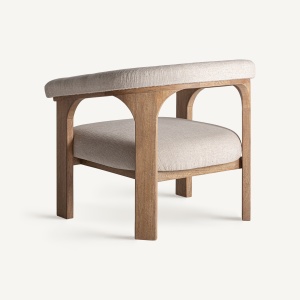 FOTOLIU RACOUD 35202, BEJ SI NATURAL, CONFECTIONAT DIN LEMN DE MANGO, MDF SI POLIESTER, STIL MODERN - Img 3