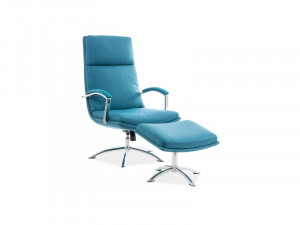 FOTOLIU RELAX JEFFERSON TUCOAZ TAP. 175 CU SUPORT DE PICIOARE SI TAPITERIE DIN TEXTIL STIL MODERN SIGNAL
