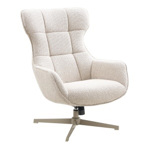 FOTOLIU RELAXARE ROTATIV TURIN, DIN METAL SI TEXTIL, CULOARE BEJ, HOUSE NORDIC
