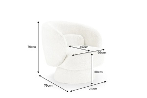 FOTOLIU ROTATIV, BOSSA NOVA, MATERIAL BOUCLE, CULOARE ALBA, ARTIM GROUP SELECTION - Img 2