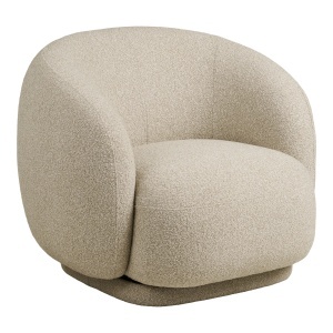 FOTOLIU ROTATIV HAWKES, DIN LEMN SI TEXTIL BOUCLE, CULOARE NISIPIU, HOUSE NORDIC