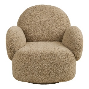 FOTOLIU ROTATIV MESSINA, DIN LEMN SI TEXTIL BOUCLE, CULOARE MARO DESCHIS, HOUSE NORDIC - Img 3
