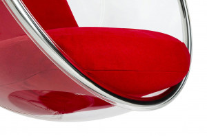 FOTOLIU SUSPENDAT BUBBLE, ROSU/TRANSPARENT/CROM, DIN ACRIL SI CASMIR, STIL MODERN - Img 2