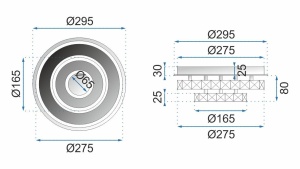 Lampă de tavan din cristal Plafond LED 20W rotund APP412-C - Img 4