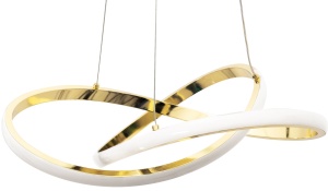 Lampă de tavan suspendată cu inel modern + telecomandă APP390-CP Gold - Img 3