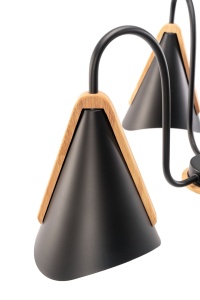 Lampa scandinavă cu trei brațe, neagră, APP605-3C - Img 2