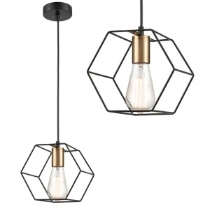 Lampă suspendată APP1131-1CP Black/gold - Img 1