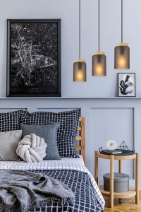 Lampă suspendată APP1812-3CP Frosted Grey - Img 3