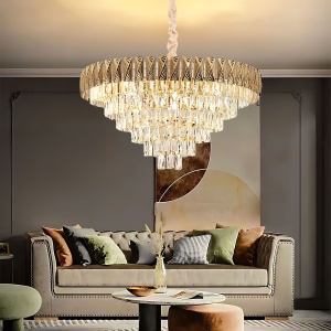Lampă suspendată Cristal G061-CP 80CM GOLD - Img 2