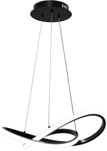 Lampă suspendată de tavan LED modern + telecomandă APP391-CP Negru - Img 2