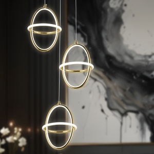Lampă suspendată LED G064-3CPR Gold - Img 2