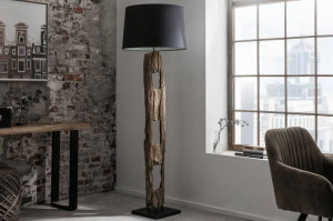 LAMPADAR, BARRACUDA, 177CM, COD 41043, DIN LEMN SI BUMBAC - Img 1