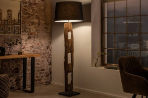 LAMPADAR, BARRACUDA, 177CM, COD 41043, DIN LEMN SI BUMBAC - Img 2