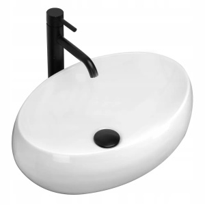 LAVOAR PE BLAT ALB, BASARO AURORA 50 CM, DIN CERAMICA, CALITATE SUPERIOARA, REA - Img 3