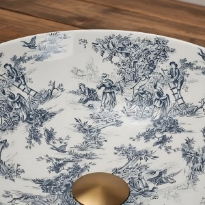 LAVOAR PE BLAT JULIANA 40 CM, DIN CERAMICA, CALITATE SUPERIOARA, REA - Img 3