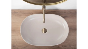 LAVOAR REA CLEO, 60,5 CM, BEJ MAT, DIN CERAMICA, CALITATE SUPERIOARA - Img 4