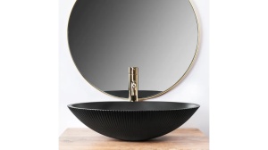 LAVOAR REA DELLA, NEGRU MAT, 51,5 CM, DIN STICLA, CALITATE SUPERIOARA - Img 3