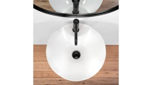 LAVOAR STATIV RIVER, 86 CM, ALB, DIN CERAMICA, CALITATE SUPERIOARA - Img 4